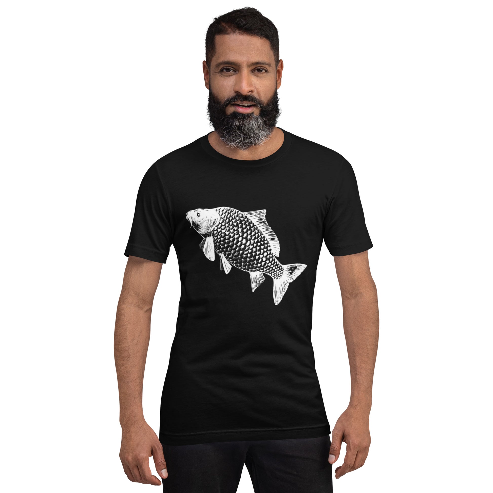 t-shirt carp fishing black men's