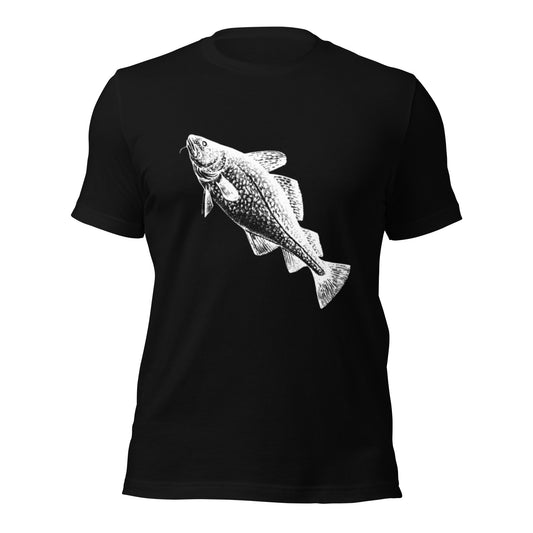 t-shirt cod fishing black