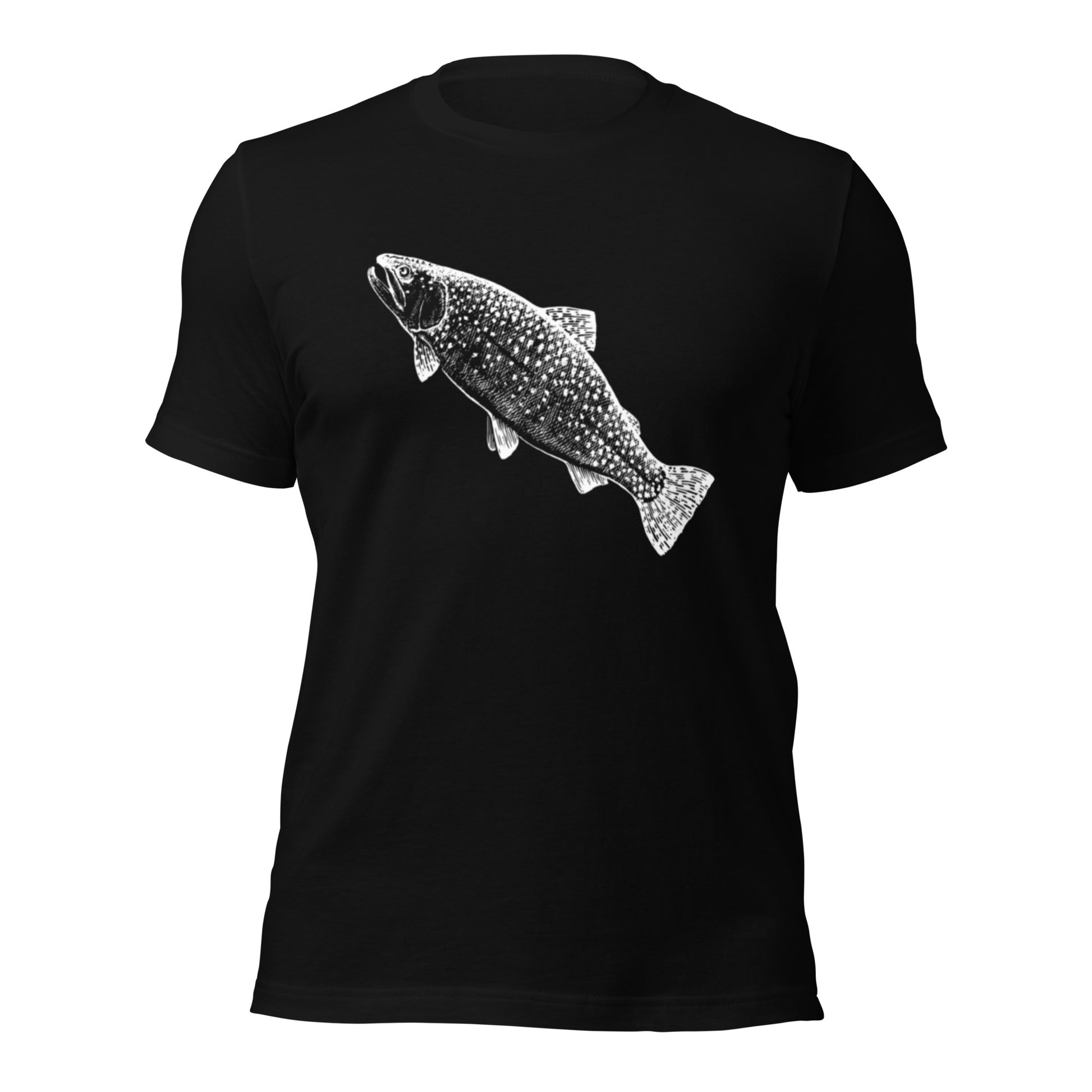 t-shirt rainbow trout fishing black